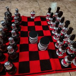 Avon decanter Chess set/ Deluxe checker set