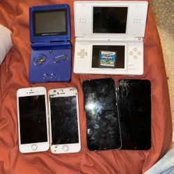 Gameboy Advanced SP ,Nintendo DS With Super Mario Bros , 2 iPhone 5s , 2 iPhone 6s  Throw Me Offers If Interested 