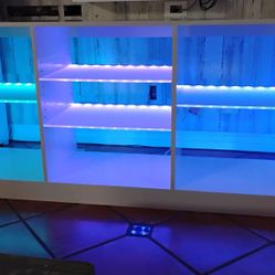 New Tv 📺 Stand  Acrylic shelves. With led lights