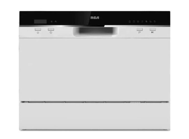 RCA RDW3208 Home Kitchen 6 Place Setting Portable Countertop Dishwasher, White, New