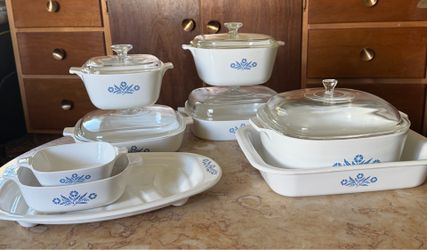 Vintage Corning Ware Blue Cornflower Lot of 13 Pieces!👀