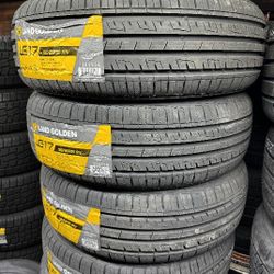 SET OF FOUR NEW TIRES 195/65/15 LANDGOLDEN, INCLUDING MOUNT AND BALANCE. ASK ME FOR ANY SIZE OR BRAND