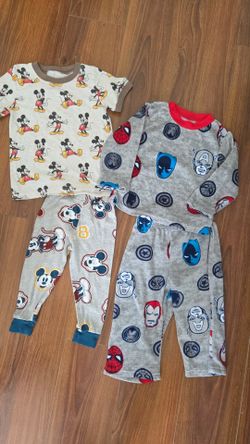 2T Kids Mickey Mouse & Marvel Avengers Pajama Sets