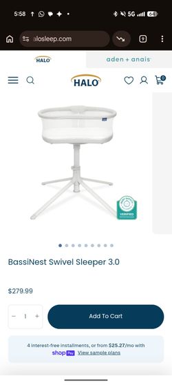 HALO BassiNest Swivel Sleeper 3.0