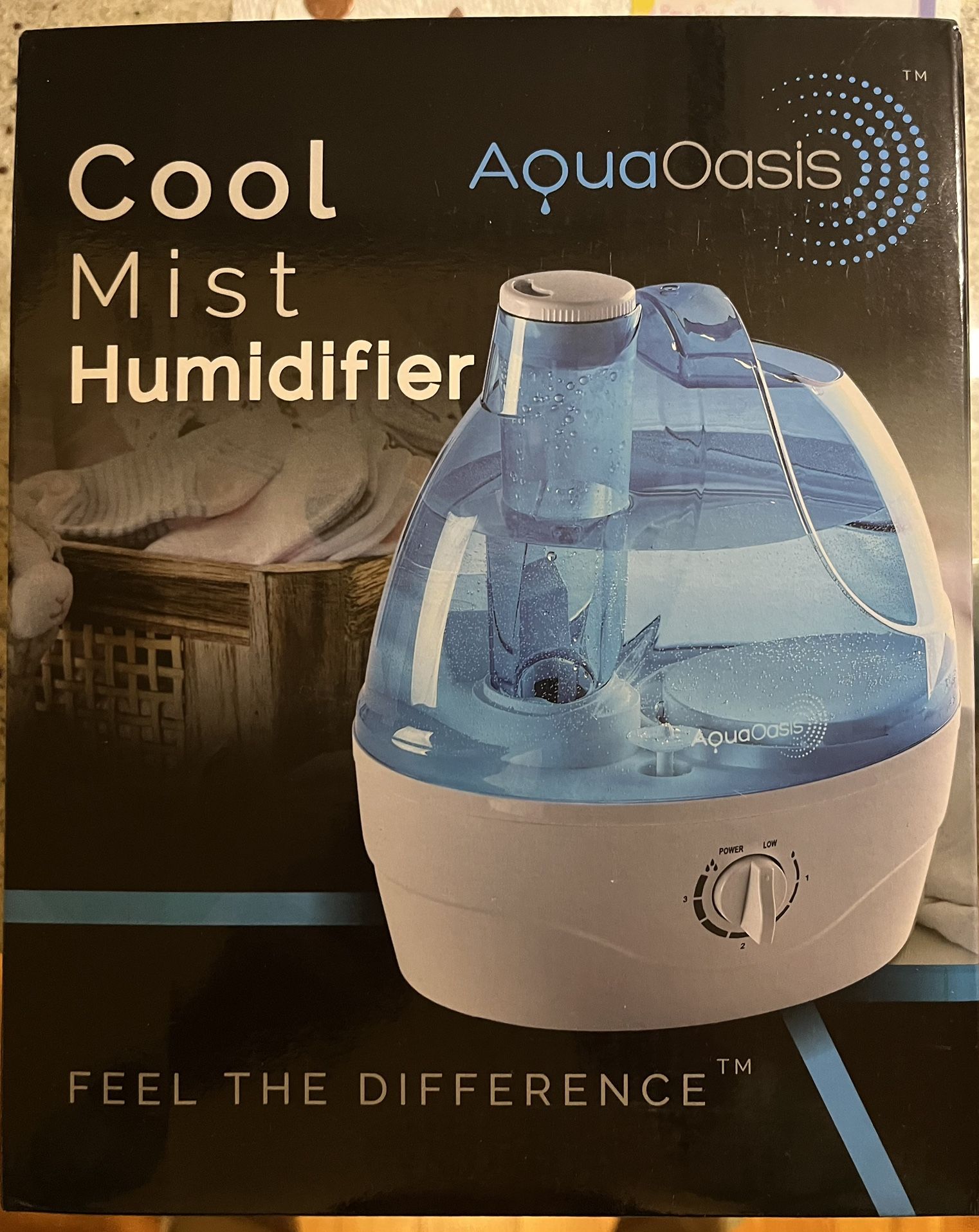 $32 – AquaOasis® Cool Mist Humidifier (2.2L Water Tank) – NEW