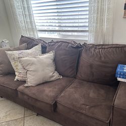 Brown Micro Fiber Sofa Couch