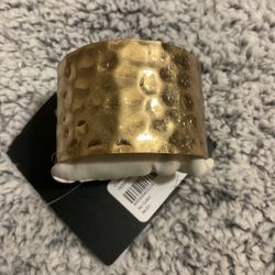 Gold Tone Hammered Cuff Bracelet,by Mia+TESS DESIGNS