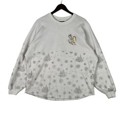 2020 Disneyland Christmas White Snowflake Spirit Jersey SZ MEDIUM 