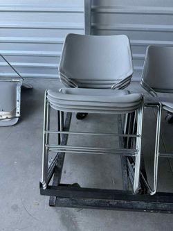 Heavy Duty Chairs for Office or Party or Dining- Stackable Space Saver $10 each