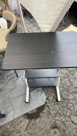 Portable Desk, Adjustable Rolling Desk, Rolling Computer Desk, Desk with Wheels, Height Adjustable Table with Storage, Movable Sofa Side Table, for Sm