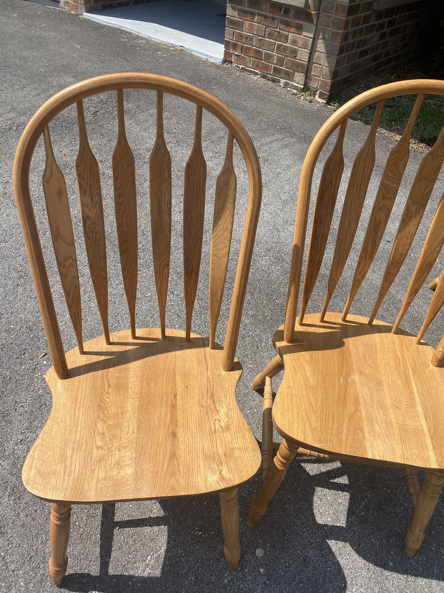 Set Of Solid Oak Ding Room Kitchen Chairs