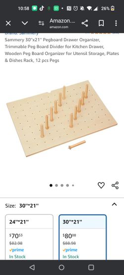 Drawer Peg Board