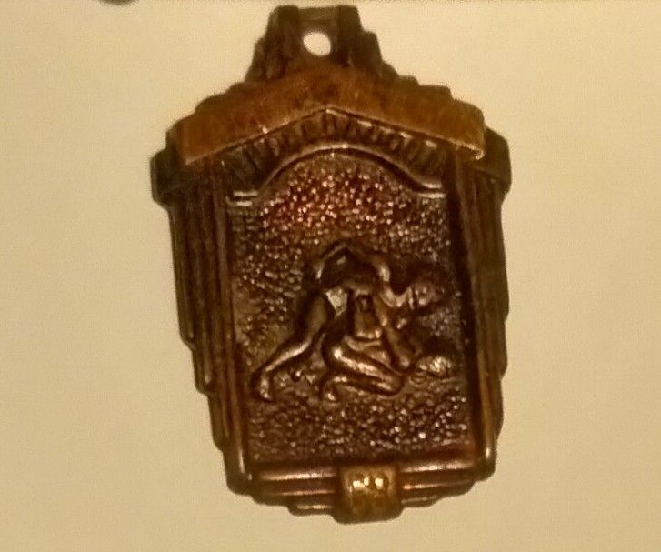 Vintage Medal Wrestling Award  Pendant