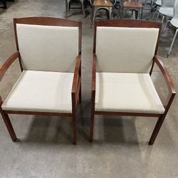 2 Matching Haworth Office Guest Chairs W/ Arms! Only $30 Ea!