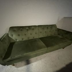 Green Vintage Memory Foam Futon