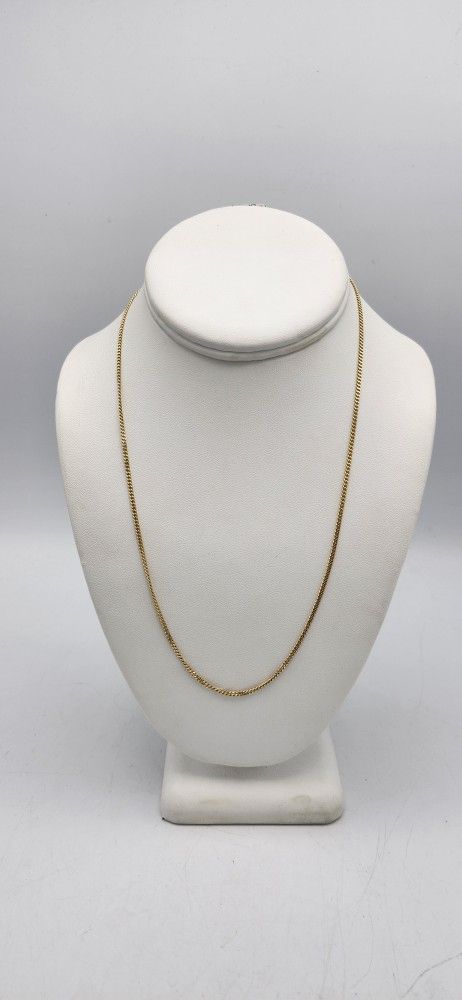 18kt Gold Curb Link Chain 20" 6.9G