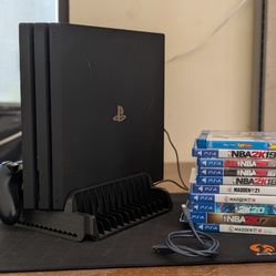 PS4 Pro Firmware 12.50 with 2 Controllers and Games