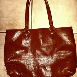 VALENTIN A  REAL LEATHER  Large Carry On Genuine  LEATHER  Purse