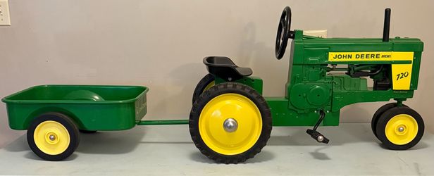 🔥 Vintage Ertl John Deere 720 Pedal Tractor & Trailer 🔥