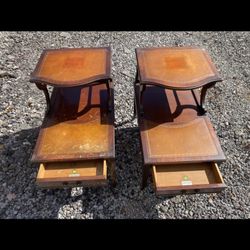 Vintage End Table Set—Mahogany —Imperial Co.
