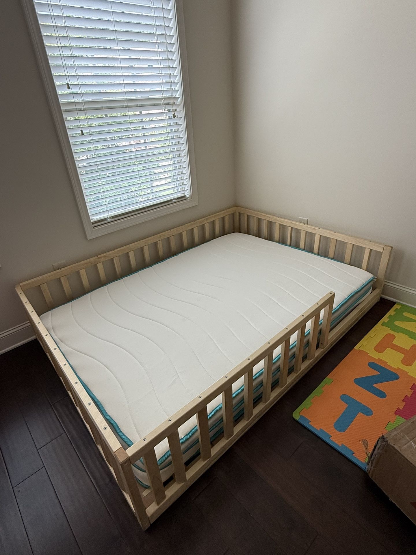 Floor Bed W/ Full Size Mattress