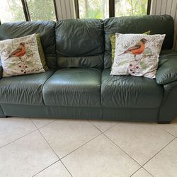 2 Leather Couches & 2  recliner Chairs Set