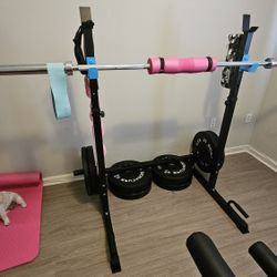 Weightlifting Set And Bench + Accessories 