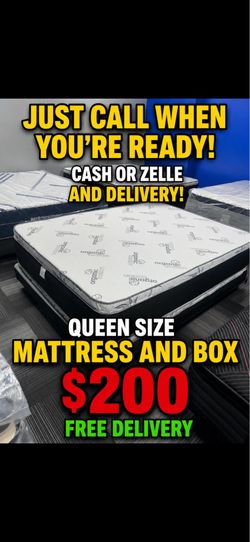 Huge sale for Mattress And Box Twin size #mattress and box 150.$ full 190$ Queen 200$ king 290$. free delivery free set up 708….289…7715… cash or Zell
