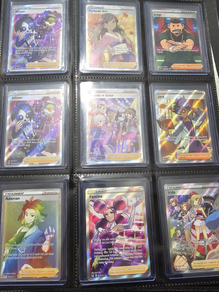 Whole Page Of Pokemon TCG Trainer Full Arts!!