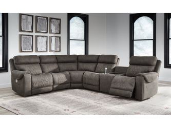 Hoopster Gunmetal Power Armless Recliner 2370331