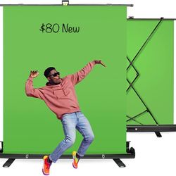 Green Screen Panel With Hard Aluminum Carry Case Retractable 