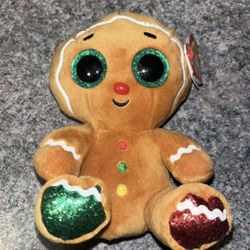 Ty Beanie Boos Plush Crumble the Gingerbread Cookie Christmas Holiday