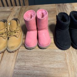 Lightly Worn Kid Uggs And Timberlands 
