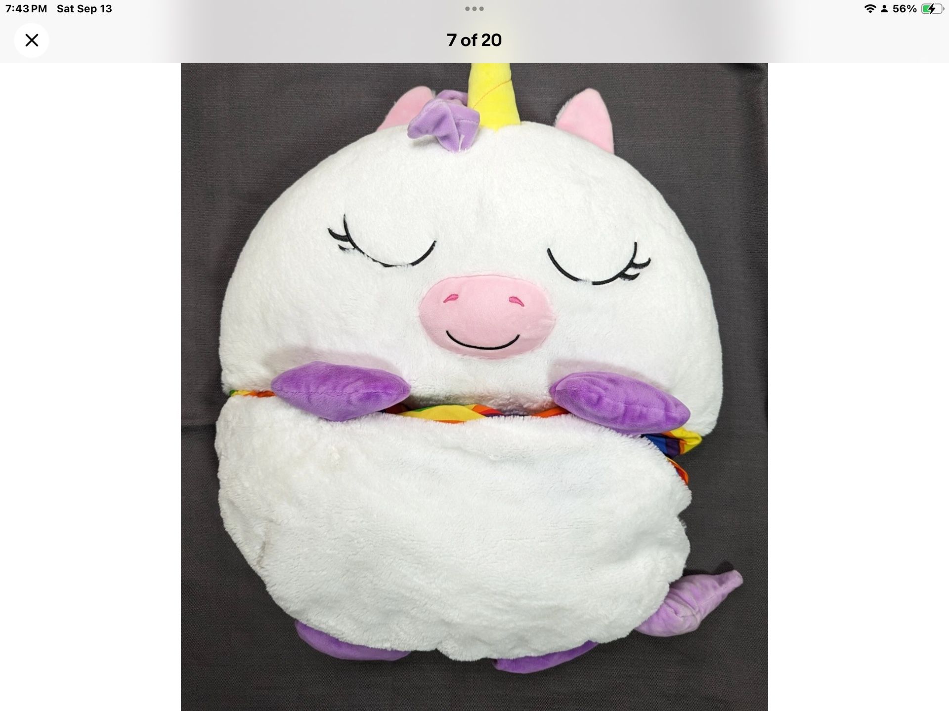 Happy Napper Rainbow Unicorn Sleeping Bag Medium