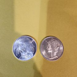 2 1 Oz Silver .999 Coins 