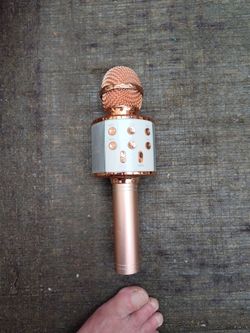 Rose Gold Wireless Karaoke Microphone with Speaker