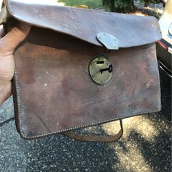 Leather Lockable Messenger Bag