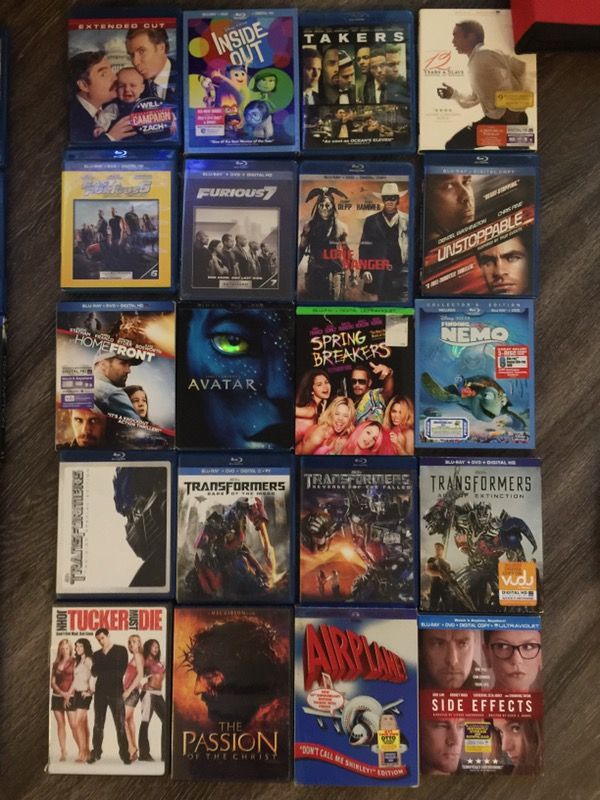 80 Blu Ray Movies - with Blu Ray Player