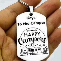 Happy Camper Hot Keychain 