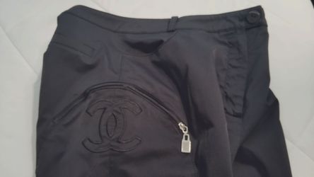 Authentic Vintage Chanel Boutique Black Pants / Trousers - Size 38F