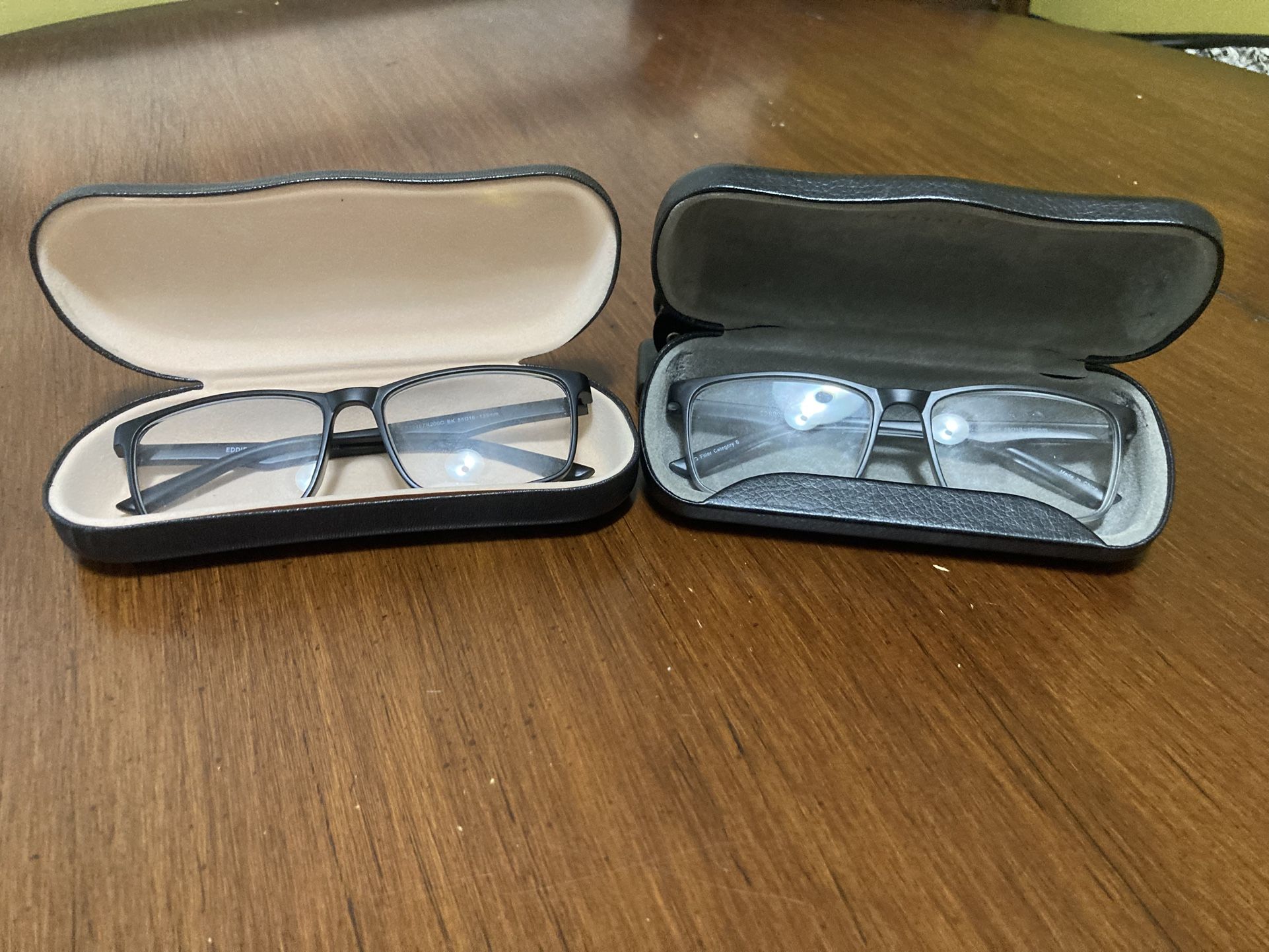 Set of (2) Hard Shell Eyeglass Cases
