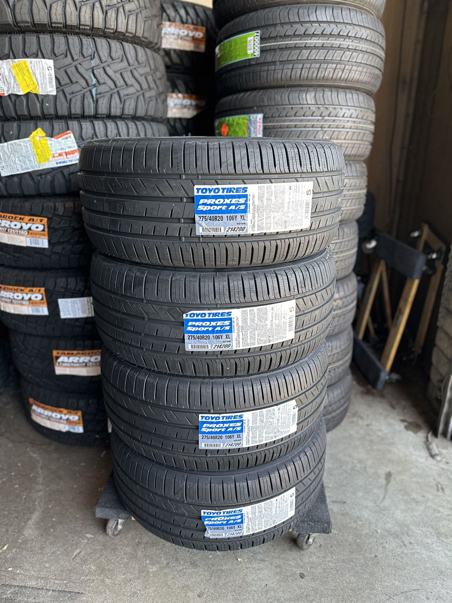New Set Of (4) 275/40R20 Toyo Proxes Sport A/S Tires For Sale