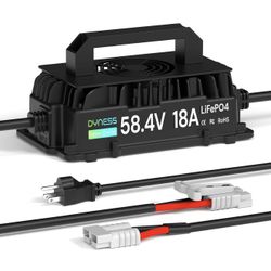 48V 18A Golf Cart Battery Charger, 58.4V 18Amp Fast Charger for 48V Lithium Golf cart Battery, IP67 Waterproof, 48V Lithium Battery Charger Perfect fo