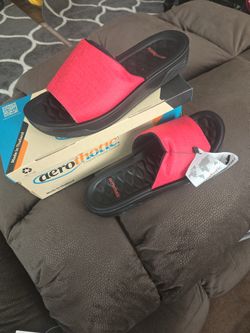 womens red sandals 