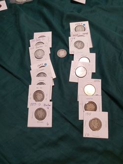 Barber Quarters 90%silver All Good Dates 2 1897 O 