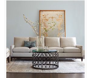 Arhaus Dante 102 Sofa Loveseat Leather In Leisure Grey Color For Medina Oh Offerup
