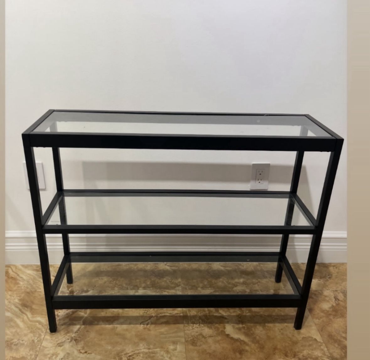 4 Black Metal Console/Nightstand Table