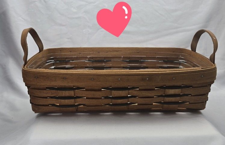 Longaberger 1995 Traditions Collection Family Basket, Green