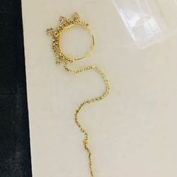 Wedding Gold Plated Gold Nose Ring For Left Nose/ Bridal Gold Nose Ring/Delicate