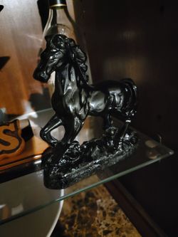 Black Horse Figurine Statue
